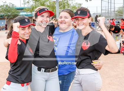 Thumbnail 2 in San Pasqual Valley vs Tonopah Valley (Chandler Prep Softball Classic) photogallery.