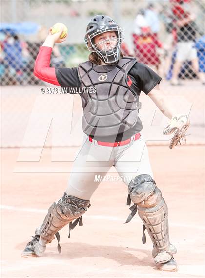 Thumbnail 1 in San Pasqual Valley vs Tonopah Valley (Chandler Prep Softball Classic) photogallery.