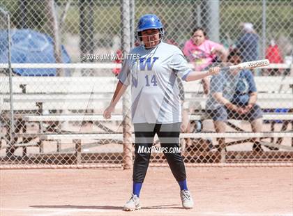 Thumbnail 2 in San Pasqual Valley vs Tonopah Valley (Chandler Prep Softball Classic) photogallery.