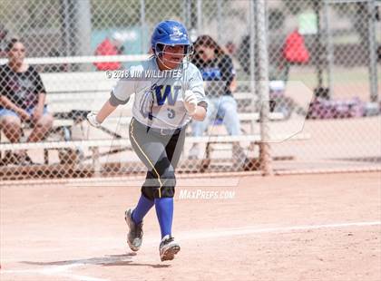 Thumbnail 2 in San Pasqual Valley vs Tonopah Valley (Chandler Prep Softball Classic) photogallery.