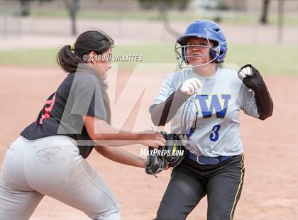 Thumbnail 1 in San Pasqual Valley vs Tonopah Valley (Chandler Prep Softball Classic) photogallery.