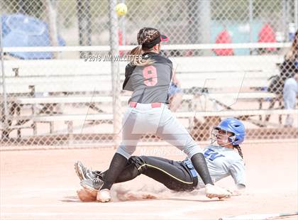 Thumbnail 3 in San Pasqual Valley vs Tonopah Valley (Chandler Prep Softball Classic) photogallery.