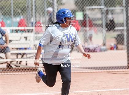 Thumbnail 3 in San Pasqual Valley vs Tonopah Valley (Chandler Prep Softball Classic) photogallery.