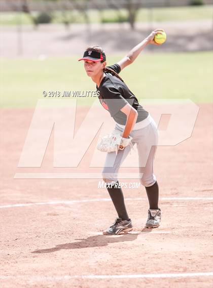 Thumbnail 1 in San Pasqual Valley vs Tonopah Valley (Chandler Prep Softball Classic) photogallery.