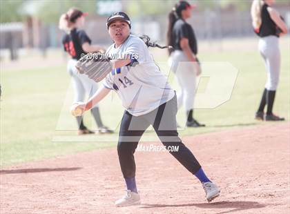 Thumbnail 3 in San Pasqual Valley vs Tonopah Valley (Chandler Prep Softball Classic) photogallery.