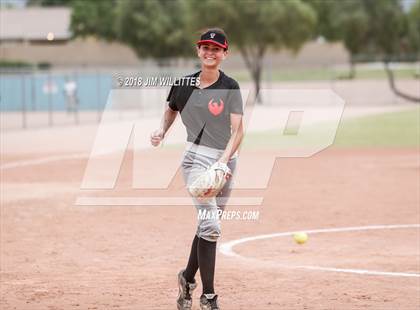 Thumbnail 1 in San Pasqual Valley vs Tonopah Valley (Chandler Prep Softball Classic) photogallery.