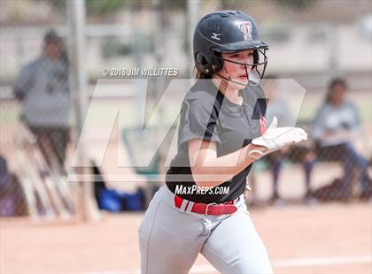 Thumbnail 2 in San Pasqual Valley vs Tonopah Valley (Chandler Prep Softball Classic) photogallery.
