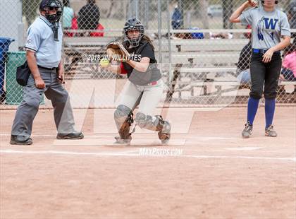 Thumbnail 3 in San Pasqual Valley vs Tonopah Valley (Chandler Prep Softball Classic) photogallery.