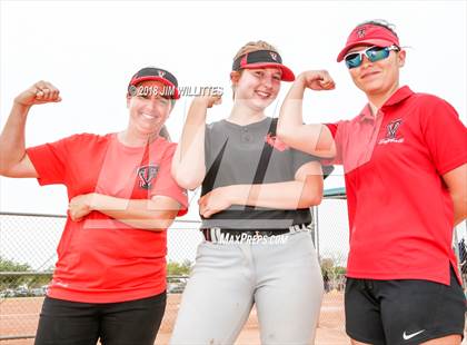 Thumbnail 2 in San Pasqual Valley vs Tonopah Valley (Chandler Prep Softball Classic) photogallery.