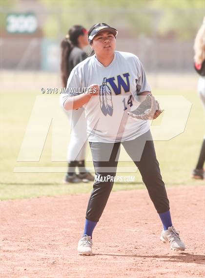Thumbnail 2 in San Pasqual Valley vs Tonopah Valley (Chandler Prep Softball Classic) photogallery.