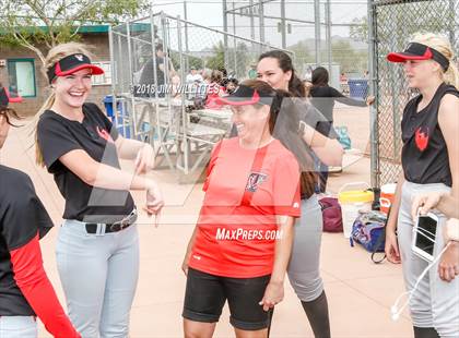 Thumbnail 2 in San Pasqual Valley vs Tonopah Valley (Chandler Prep Softball Classic) photogallery.