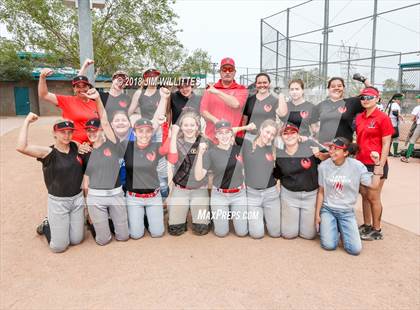 Thumbnail 1 in San Pasqual Valley vs Tonopah Valley (Chandler Prep Softball Classic) photogallery.
