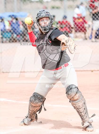Thumbnail 3 in San Pasqual Valley vs Tonopah Valley (Chandler Prep Softball Classic) photogallery.
