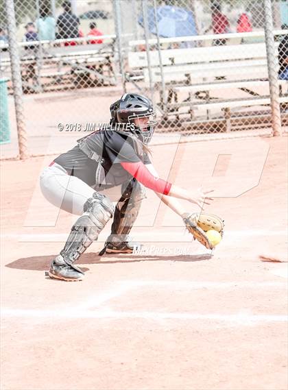 Thumbnail 1 in San Pasqual Valley vs Tonopah Valley (Chandler Prep Softball Classic) photogallery.