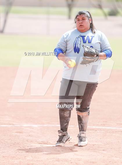Thumbnail 2 in San Pasqual Valley vs Tonopah Valley (Chandler Prep Softball Classic) photogallery.