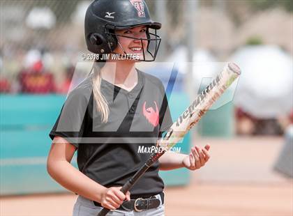 Thumbnail 2 in San Pasqual Valley vs Tonopah Valley (Chandler Prep Softball Classic) photogallery.