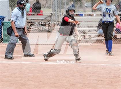 Thumbnail 3 in San Pasqual Valley vs Tonopah Valley (Chandler Prep Softball Classic) photogallery.