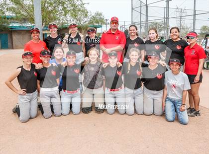 Thumbnail 3 in San Pasqual Valley vs Tonopah Valley (Chandler Prep Softball Classic) photogallery.