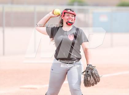 Thumbnail 3 in San Pasqual Valley vs Tonopah Valley (Chandler Prep Softball Classic) photogallery.