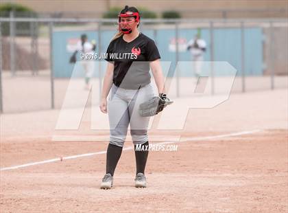 Thumbnail 2 in San Pasqual Valley vs Tonopah Valley (Chandler Prep Softball Classic) photogallery.