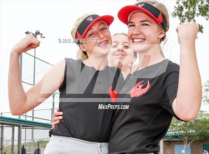 Thumbnail 2 in San Pasqual Valley vs Tonopah Valley (Chandler Prep Softball Classic) photogallery.