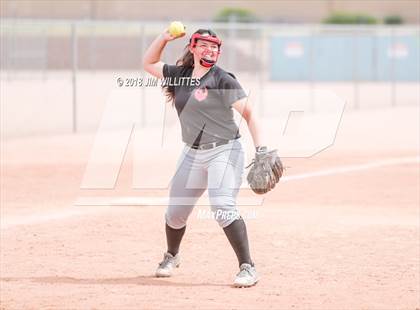 Thumbnail 2 in San Pasqual Valley vs Tonopah Valley (Chandler Prep Softball Classic) photogallery.