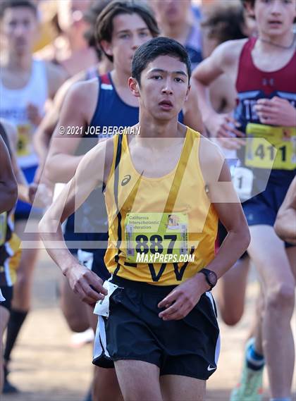 Thumbnail 1 in CIF State Cross Country Championships (Boys D5 Race) photogallery.