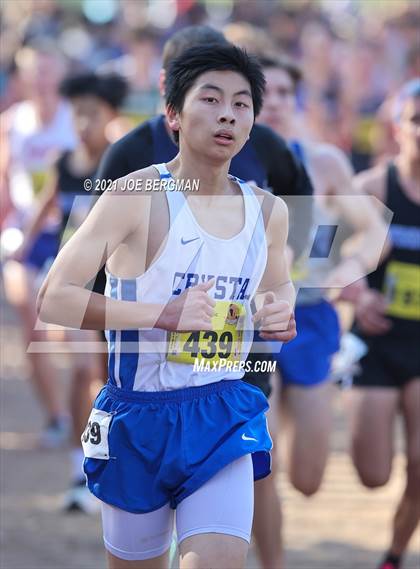 Thumbnail 1 in CIF State Cross Country Championships (Boys D5 Race) photogallery.