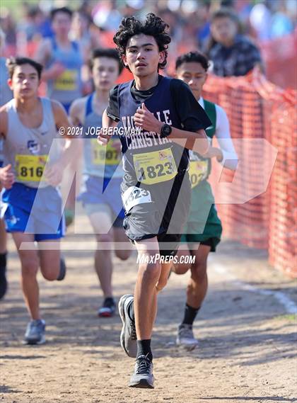 Thumbnail 1 in CIF State Cross Country Championships (Boys D5 Race) photogallery.