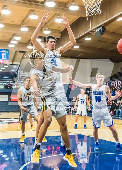 Thumbnail 1 in Bishop O'Dowd vs. Pleasant Grove (MLK Classic at St. Mary's College) photogallery.