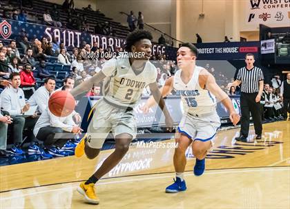 Thumbnail 1 in Bishop O'Dowd vs. Pleasant Grove (MLK Classic at St. Mary's College) photogallery.