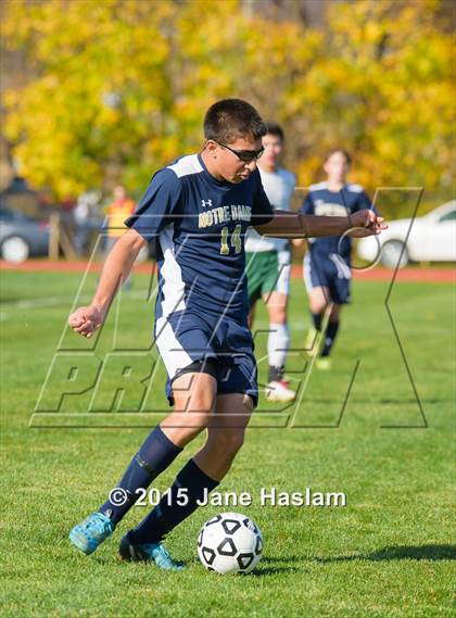 Thumbnail 3 in Notre Dame vs. Schechter (NYSPHSAA Class C Final) photogallery.