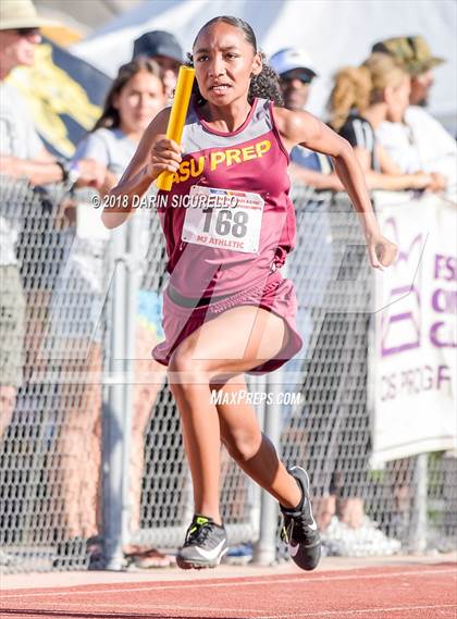 Thumbnail 3 in AIA Girls Track & Field Preliminaries D3 & D4 (4 x 100 Relay) photogallery.