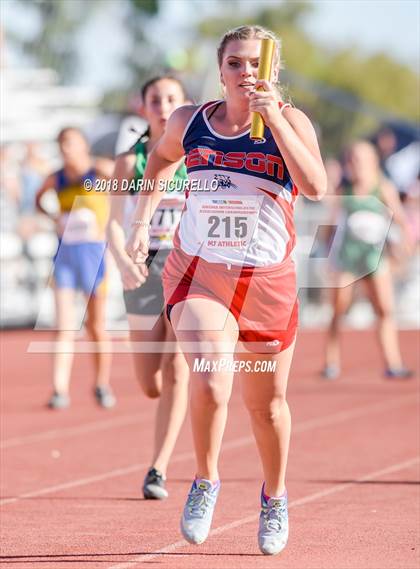 Thumbnail 3 in AIA Girls Track & Field Preliminaries D3 & D4 (4 x 100 Relay) photogallery.