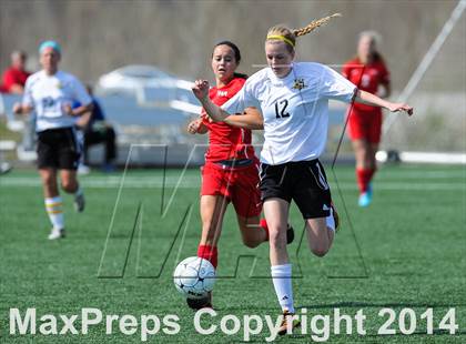 Thumbnail 1 in Incarnate Word Academy vs Fort Zumwalt East (St. Louis Soccer Classic) photogallery.