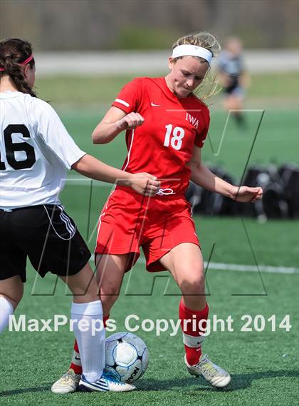 Thumbnail 1 in Incarnate Word Academy vs Fort Zumwalt East (St. Louis Soccer Classic) photogallery.