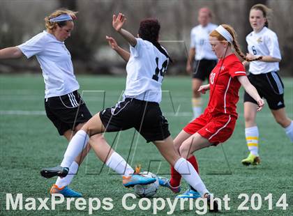 Thumbnail 2 in Incarnate Word Academy vs Fort Zumwalt East (St. Louis Soccer Classic) photogallery.
