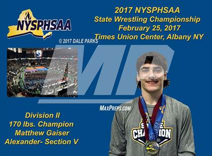 Thumbnail 3 in NYSPHSAA Wrestling Championships (Div.2 - 170 lb. Champ)  photogallery.