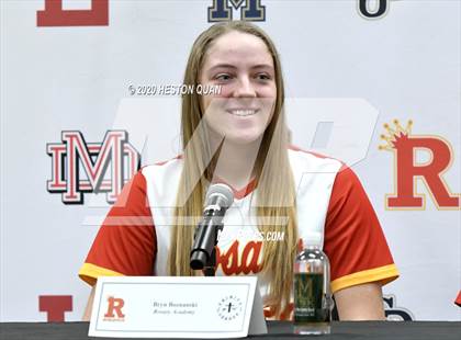Thumbnail 1 in Trinity League Softball Media Day - Rosary Academy photogallery.