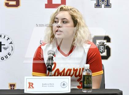 Thumbnail 2 in Trinity League Softball Media Day - Rosary Academy photogallery.