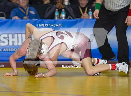 Thumbnail 1 in NYSPHSAA D1 Wrestling Championships (Finals 99 - 126 lbs) photogallery.