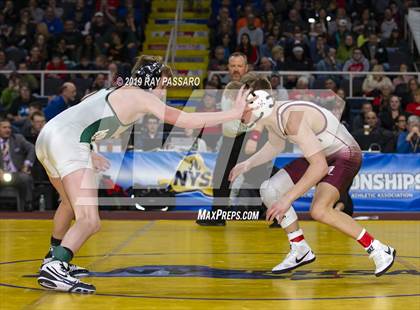 Thumbnail 1 in NYSPHSAA D1 Wrestling Championships (Finals 99 - 126 lbs) photogallery.