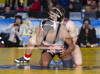 Thumbnail 2 in NYSPHSAA D1 Wrestling Championships (Finals 99 - 126 lbs) photogallery.