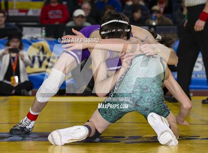Thumbnail 1 in NYSPHSAA D1 Wrestling Championships (Finals 99 - 126 lbs) photogallery.