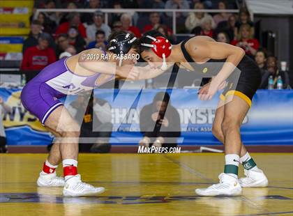 Thumbnail 2 in NYSPHSAA D1 Wrestling Championships (Finals 99 - 126 lbs) photogallery.