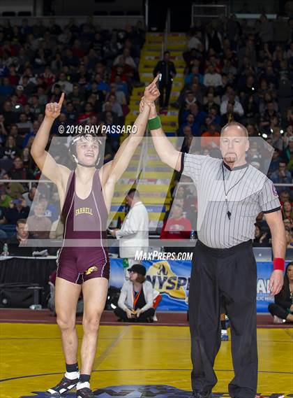 Thumbnail 2 in NYSPHSAA D1 Wrestling Championships (Finals 99 - 126 lbs) photogallery.