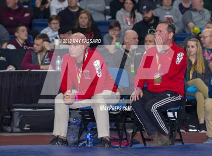 Thumbnail 1 in NYSPHSAA D1 Wrestling Championships (Finals 99 - 126 lbs) photogallery.