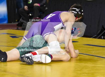 Thumbnail 3 in NYSPHSAA D1 Wrestling Championships (Finals 99 - 126 lbs) photogallery.