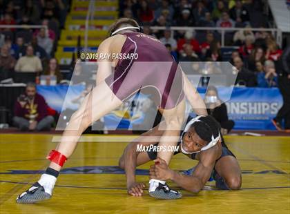 Thumbnail 2 in NYSPHSAA D1 Wrestling Championships (Finals 99 - 126 lbs) photogallery.