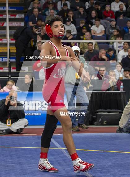 Thumbnail 3 in NYSPHSAA D1 Wrestling Championships (Finals 99 - 126 lbs) photogallery.